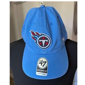 NWT 47 Brand Tennessee Titans Clean Up Adjustable Blue NFL Baseball Cap OSFA $35